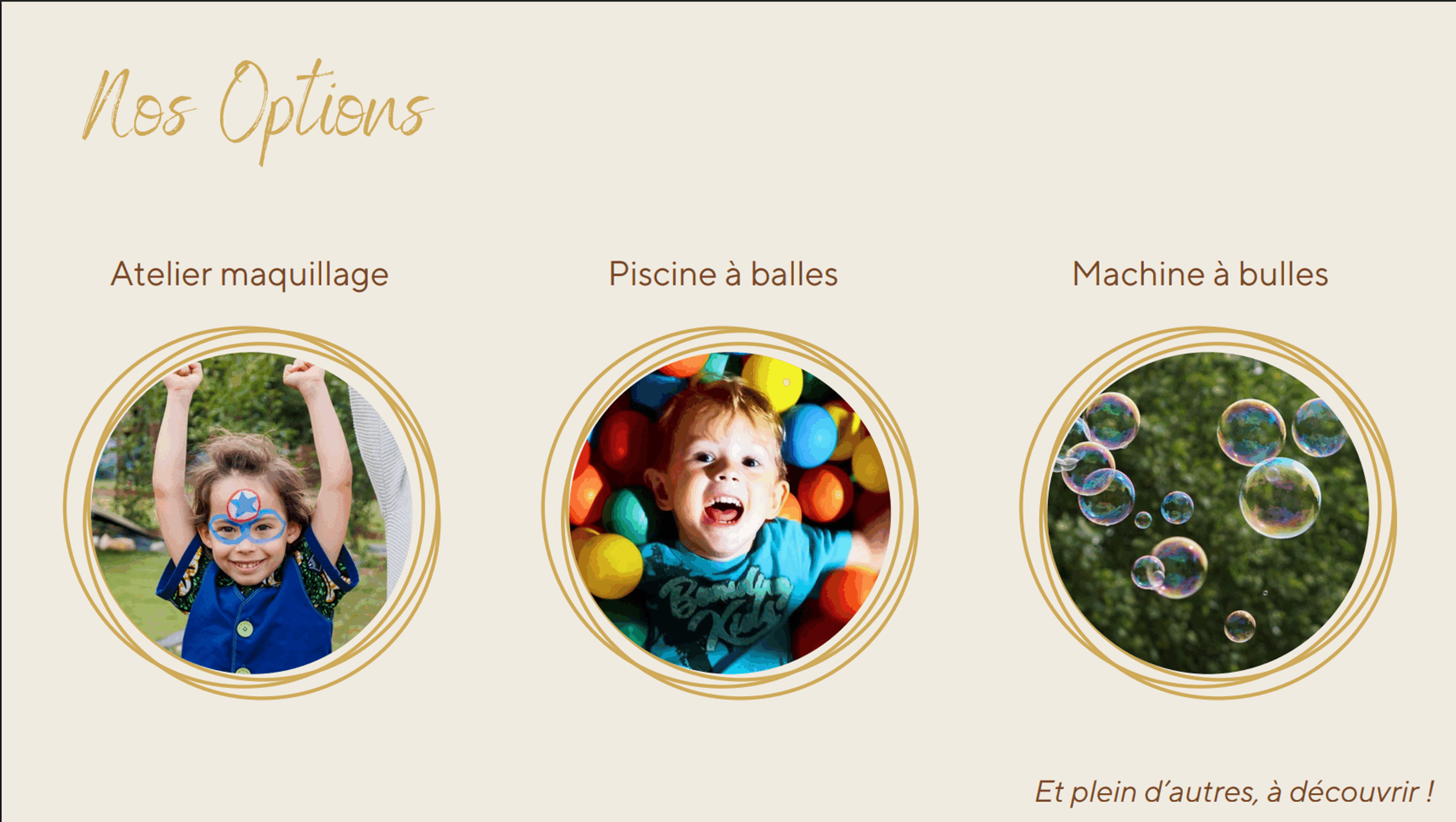 Nos options - Nov animation